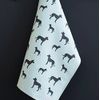 Sweet William Lurcher tea towel