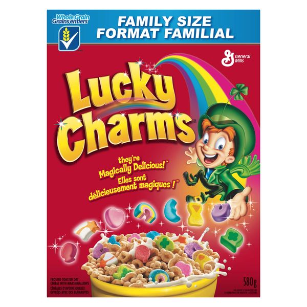 Lucky Charms Breakfast Cereal, 580g/20.45oz (Imported from Canada)