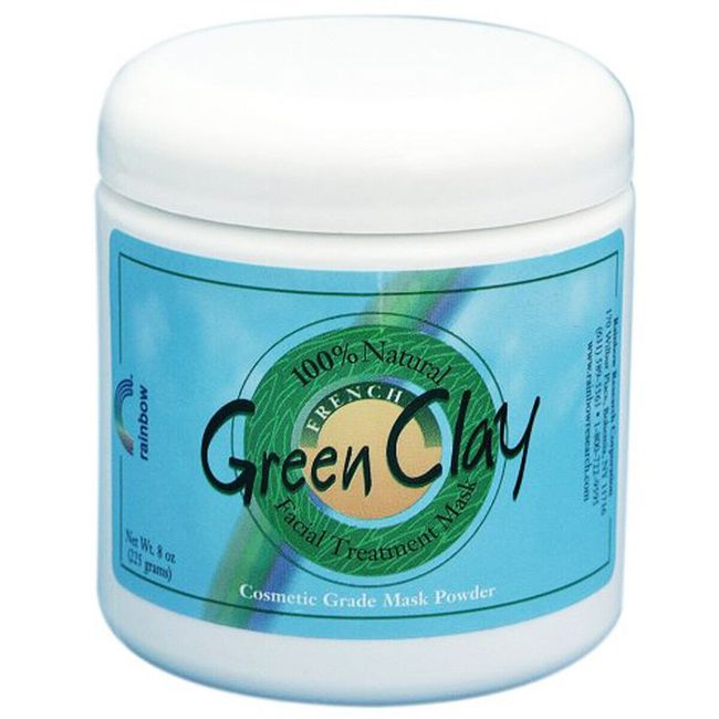 Rainbow Research 100% Natural French Green Clay Facial Treatment Mask 8 oz