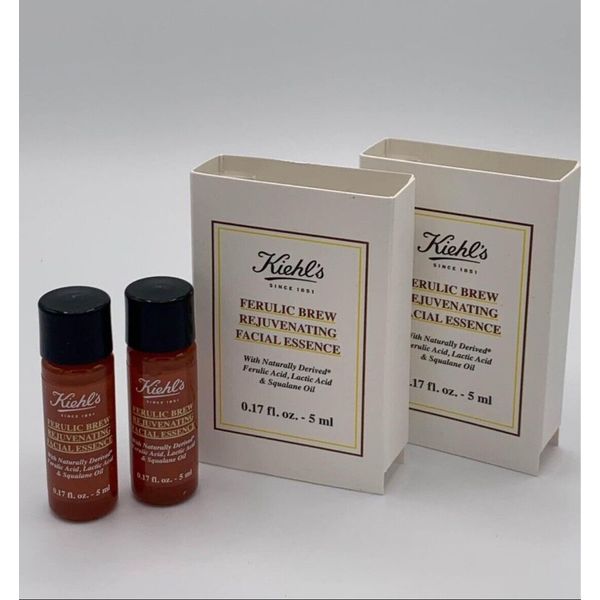 2*kiehls Ferulic Brew Rejuvenating Facial Essence 5ml/0.17oz Each Travel Size