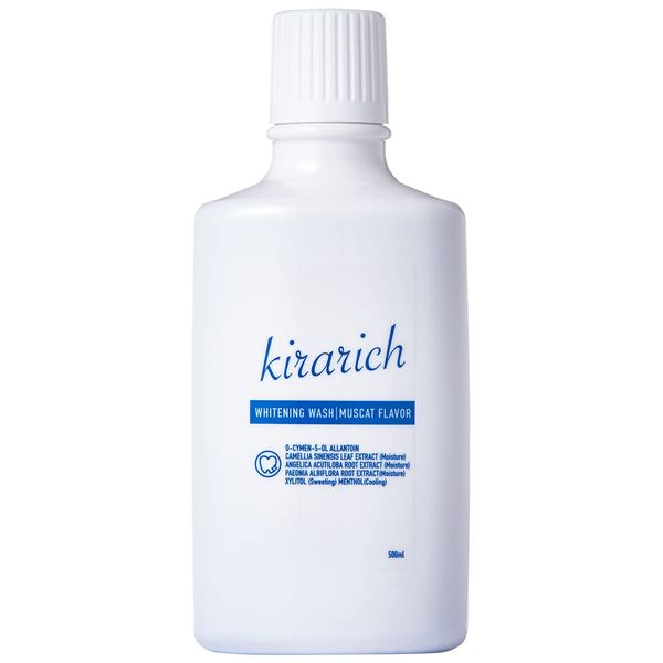 Kirarich Whitening Mouthwash, Periodontal Disease, Caries, Bad Breath Care, Liquid Toothpaste, Refreshing Agent, 16.9 fl oz (500 ml)