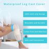 Knee Cast Cover for Shower Reusable Waterproof Wound Protector for Leg/Knee