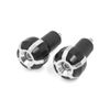 sourcingmap Motorcycle Black Silver Tone Brake Clutch Handle Bar Grip Cap 2 Pcs