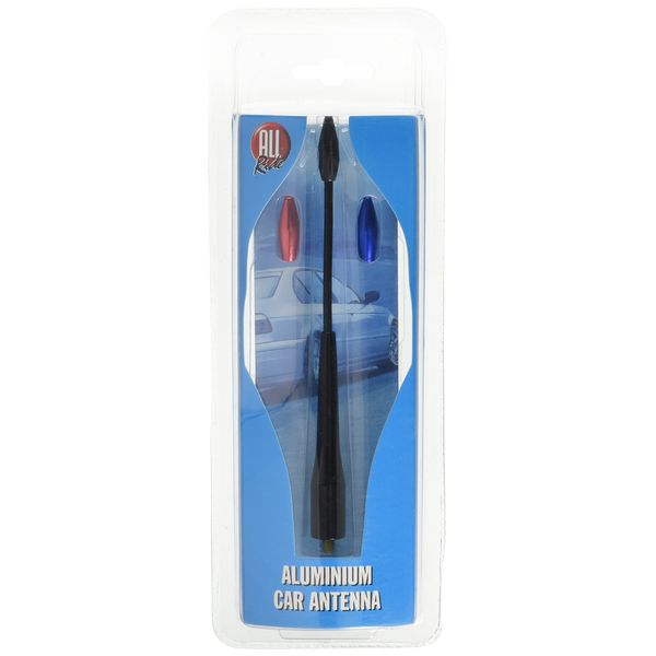 BLACK ALLOY BEE STING CAR AERIAL 3 DIFFERENT TIPS 5-6MM UNIVERSAL FITTING