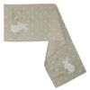 texpot Table Runner 40 x 140 cm with Embroidery White Easter Bunny Easter Spring