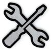 Embroidered Wrench Screwdriver Iron on Patch