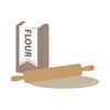 CafePress Rolling Pin & Flour Sticker Rectangle Bumper Sticker Car Decal