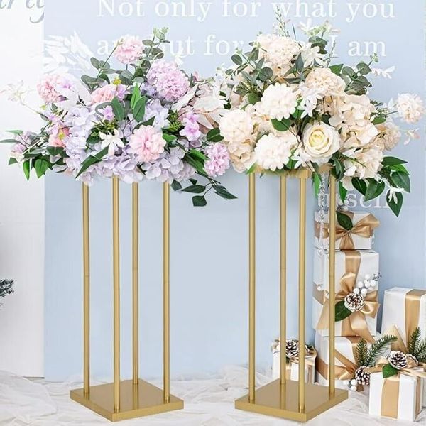 Gold Metal Flower Plants Stands Rack Display Wedding Road Lead Home Decoration