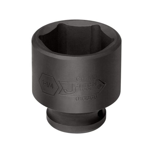 Jetech 1/2 Inch Drive 1-1/4 Inch Standard Impact Socket, Made with Chrome Molybdenum Alloy Steel, Heat Treated, 6-Point Design, SAE