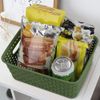 Rinboat Plastic Woven Storage Baskets, Rectangle Kitchen Organizer Bin, 6 Packs