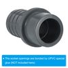 PATIKIL UPVC Reducer Pipe Fitting 32mm OD 30mm Barbed, 2 Pack Straight Coupling Adapter Connector, Grey
