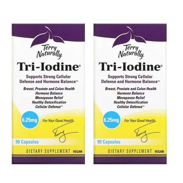 Terry Naturally Tri-Iodine 6.25mg Capsules, 90 Packs, 2 Packs