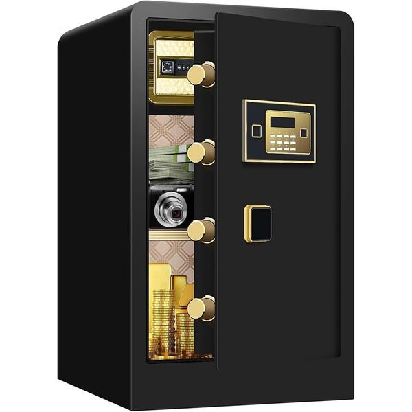 5.1 Cu.ft Safe Box Fireproof Waterproof, Home Safe Security Box W/Hidden Storage
