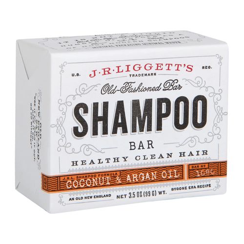 J.R. Liggett Bar Shampoo, Virgin Coconut Aragan Oil, 3.5 oz.
