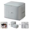 Ultra Space Saving Self Compression Organizer, Storage Bags with Zipper, Space Saving Storage for Comforters, Blankets, Bedding (Gray-L)