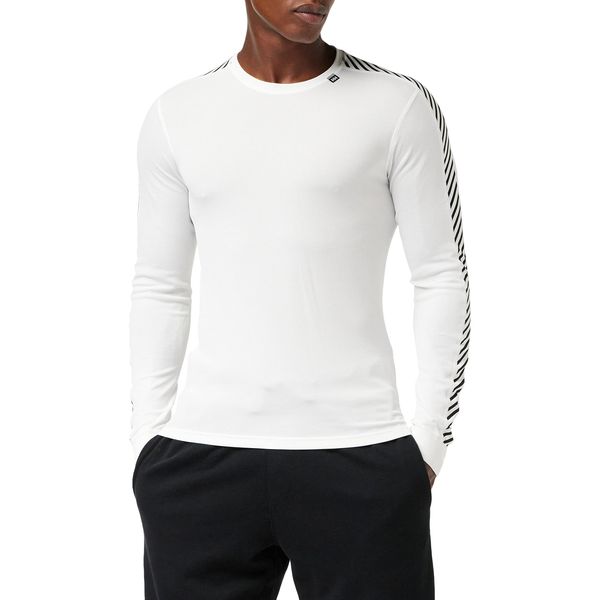 Helly Hansen Men's HH LIFA Stripe Crew Base Layer, 001 White, Medium