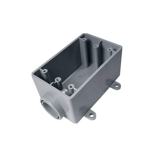 Cantex 5133363 Weatherproof Box, 1Gang, 1/2 in Hub, PVC