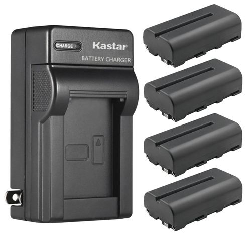 Kastar 4-Pack NP-F550 / NP-F570 Battery and AC Wall Charger Replacement for FEELWORLD FT6 FR6 5.5 INCH Wireless Video Transmission, F7 PRO 7 INCH 3D LUT Touchscreen DSLR Camera Field Director Monitor