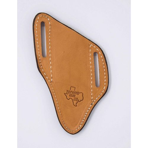TOP HAND GEAR Leather Pancake Crossdraw Knife Sheath, Fixed Blade, Medium