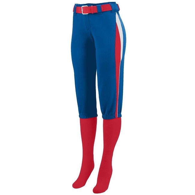 Augusta Sportswear Girls' Comet Softball Pant M Royal/Red/White