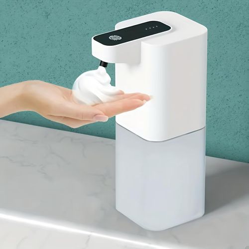 Automatic Foaming Soap Dispenser Touchless, USB Rechargeable Smart Hand Soap Dispenser, 4-Level Adjustable, 13.5oz/400mL Wall Mount for Bathroom Kitchen Dish Soap