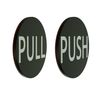 Brixwell RIS2MBL Round Push Pull Indicator Set Matte Black Finish