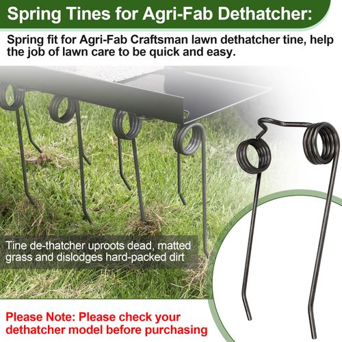 43783 Dethatcher Replacement Spring Tine for Agri-Fab Lawn Dethatcher, 8Pack Lawn Tractor Dethatcher Attachment Dethatcher Tine Replacement, Replacement Parts for Agri-Fab Craftsman De-Thatcher