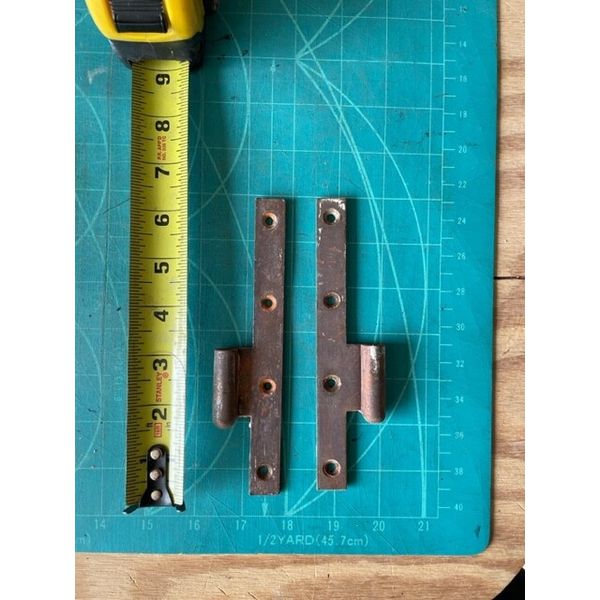 Antique Cast Iron  Door Hinge, Left and Right  - 6 1/4"