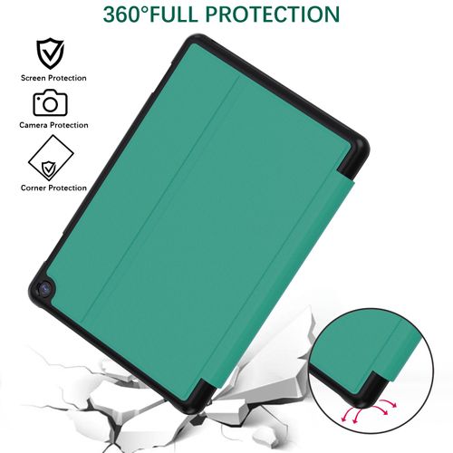 All-New 8 & 8 Plus Tablet Case (12th/10th Generation, 2024/2022/2020), SHREBORN Multi-Gear Adjustable Stand Cover with Soft TPU Back and Auto Wake/Sleep Also for 8in Sony Nokia-Green