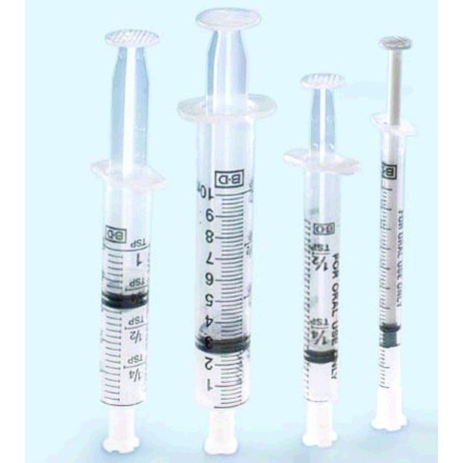 Oral Syringe with Tip Cap Clear/Box of 100/10 ml