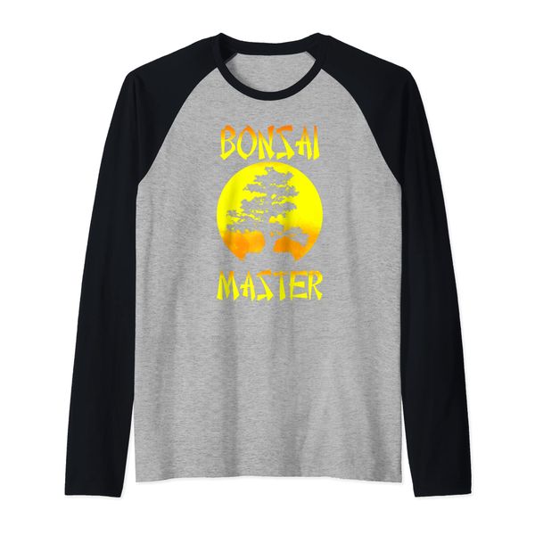 Funny Bonsai Master Bonsai Tree Sunset Bonsai Garden Raglan Baseball Tee