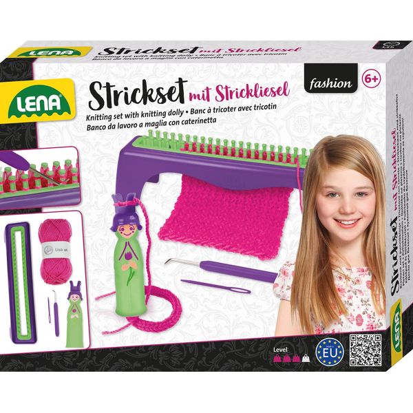 Lena 42679 Knitting Set with Knitting Doll, Folding Box
