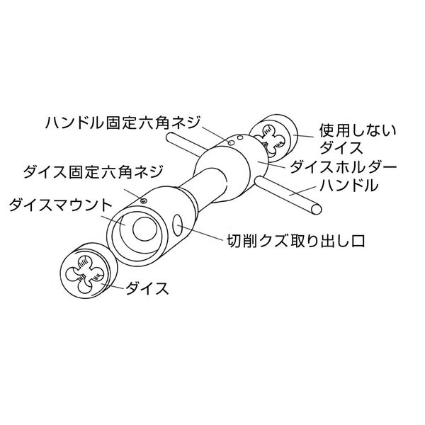 ホーザン(HOZAN) ハブシャフトダイス ネジ山修正用ダイス 前後輪用ダイス C-406