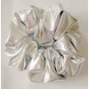 Silver Metallic Hair Scrunchy Small