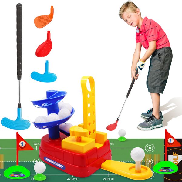 JOINBO Kids-Golf-Clubs,Right Hand Toddler Golf Clubs Toys Sports Outdoor Toys,Training Golf Balls & Club Equipment, Birthday Gifts for Boys Girls Ages 3 4 5 6 7 8 9 10 11 12 Year Olds