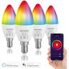 XODO Smart WiFi B11 E12 Dimmable Ceiling Fan Candle Light Bulb LB4-4PK - 5W