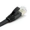 kenable FLAT CAT6A S/STP Shielded 500MHz Ethernet LAN Cable RJ45 0.5m Black