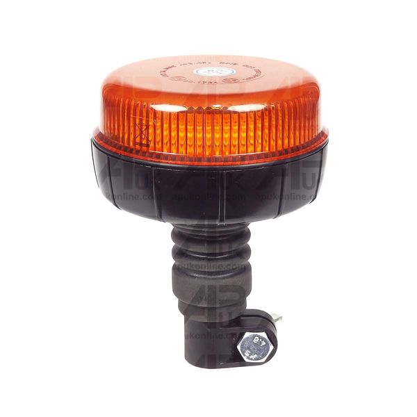 LED Flashing Amber Beacon Flexible Flexi DIN Pole Stem Tractor Light Flat top