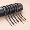 GAVU Stone Beaded Tiger Eye Necklace for Men 60cm