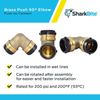 SharkBite 1-1/2 Inch 90 Degree Elbow, Push to Connect Brass Fitting, PEX Pipe,