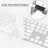 Allinside White Keyboard Cover for Mac Magic Keyboard with Touch ID and Numeric Keypad A2520 US Layout