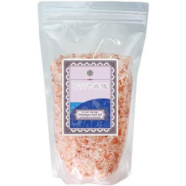 Natural Himalayan Rock Salt 2.2 lbs (1 kg), Mineral Pink, Bath Salt (for Bathing), Convenient Stand Pack with Dedicated Measuring Spoon