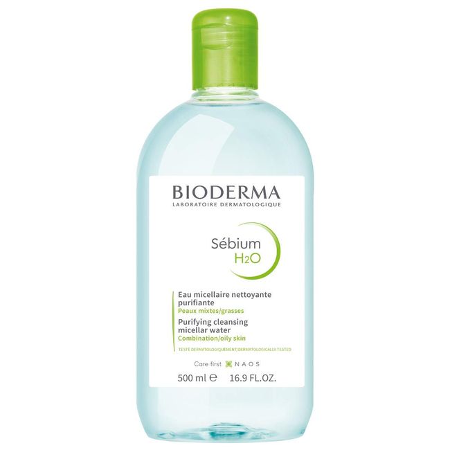 BiodermaSebium H2O Karma, Yağlı ve Akne Eğilimli Ciltler için Micellar Makyaj Temizleme Suyu 500 ml