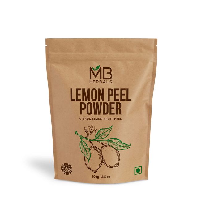 MB Herbals Lemon Peel Powder 100 Gram | 3.5 oz| For Home-Made Natural Herbal Face Pack