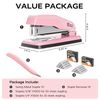 Marsrock Stapler ° with 2000 Staples, 180° Swivel Head Stapler Office, Stapler, Stapler up to 50 Sheets, for Home, School & Brochures, Pink