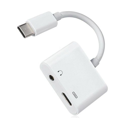 USB-C Headphone Adapter Earphone 3.5mm Jack Compatible with Motorola Razr (2024,2023,2022,2020,2019), Type-C Charger Port Splitter Mic Support Hands-Free Headset Adaptor
