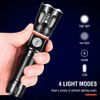 Magnetic LED Tactical Flashlight Torch Work Light Zoomable Rechargeable LampCamp