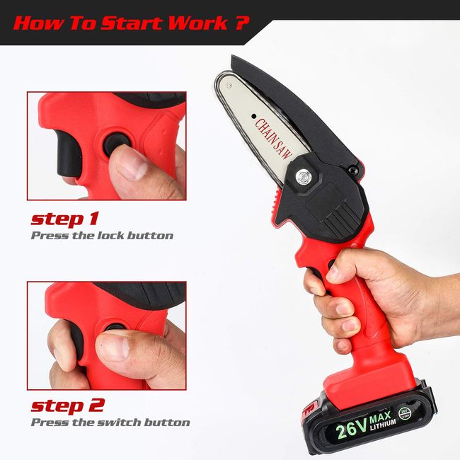 Cordless Electric Chain Saw Household Logging Saw Chainsaw