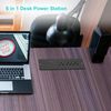 4 LEAF Recessed Power Strip USB C 65W,Flush Mount Desktop Power Outlets Black