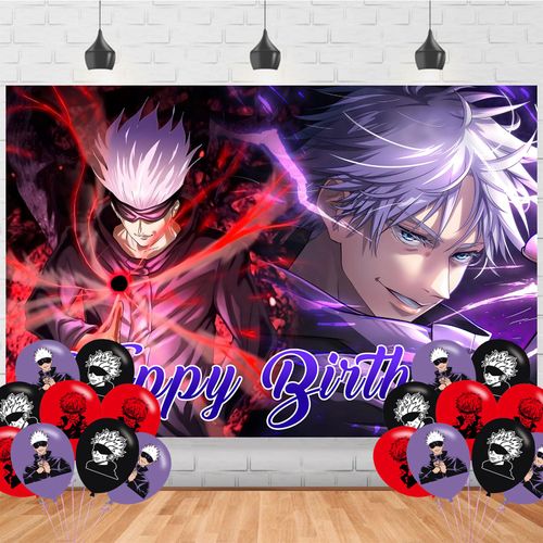 Gojo Anime Satoru Backdrop 5x3 Vinyl Satoru Birthday Party Supplies Photography Background Picture Photoshoot Cake Table Decor Banner Shoot Drapes Poster